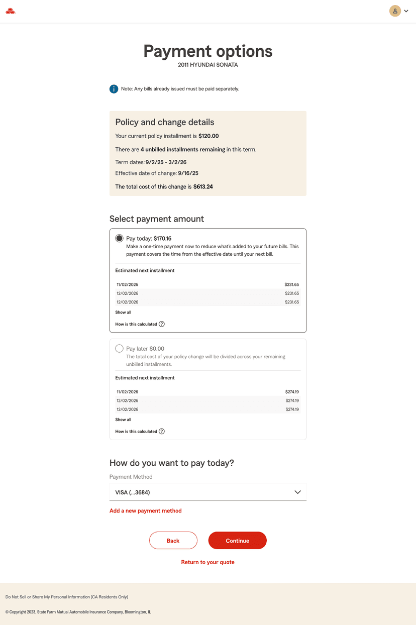 Inline table (baseline for prototype testing)